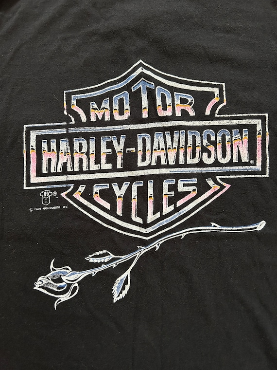 Vtg 1989 Harley Davidson Motorcycles Pocket T Shirt Single