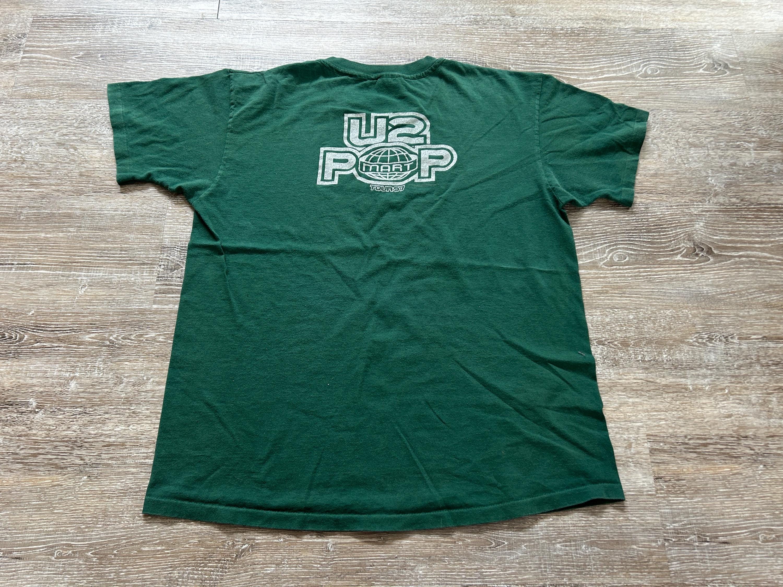 Vintage 1997 U2 Band Popmart Concert Tour T Shirt Single Stitch