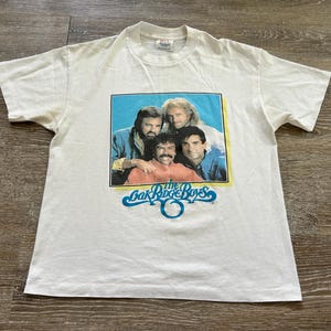 Vintage 80s Oak Ridge Boys The Fast Lane Concert Tour T Shirt Hef-T Band Single stitch