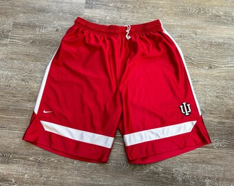 Vtg 2000s NIKE Indiana Hoosiers Basketball Shorts Large Satin Y2K Drawstring