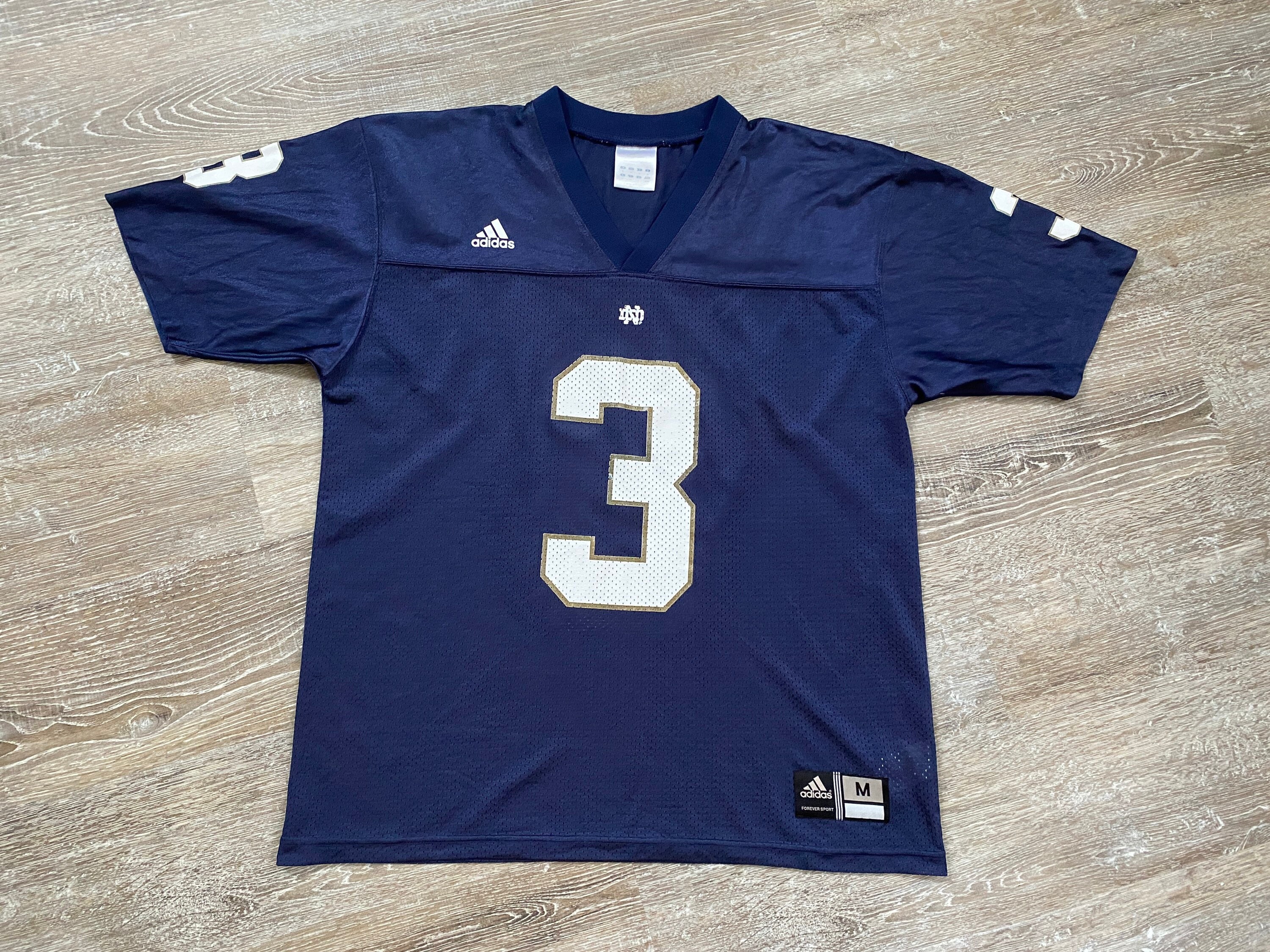 Adidas Joe Montana 3 Notre Dame Irish Football Jersey Vintage 2000s Medium Mesh Etsy Finland