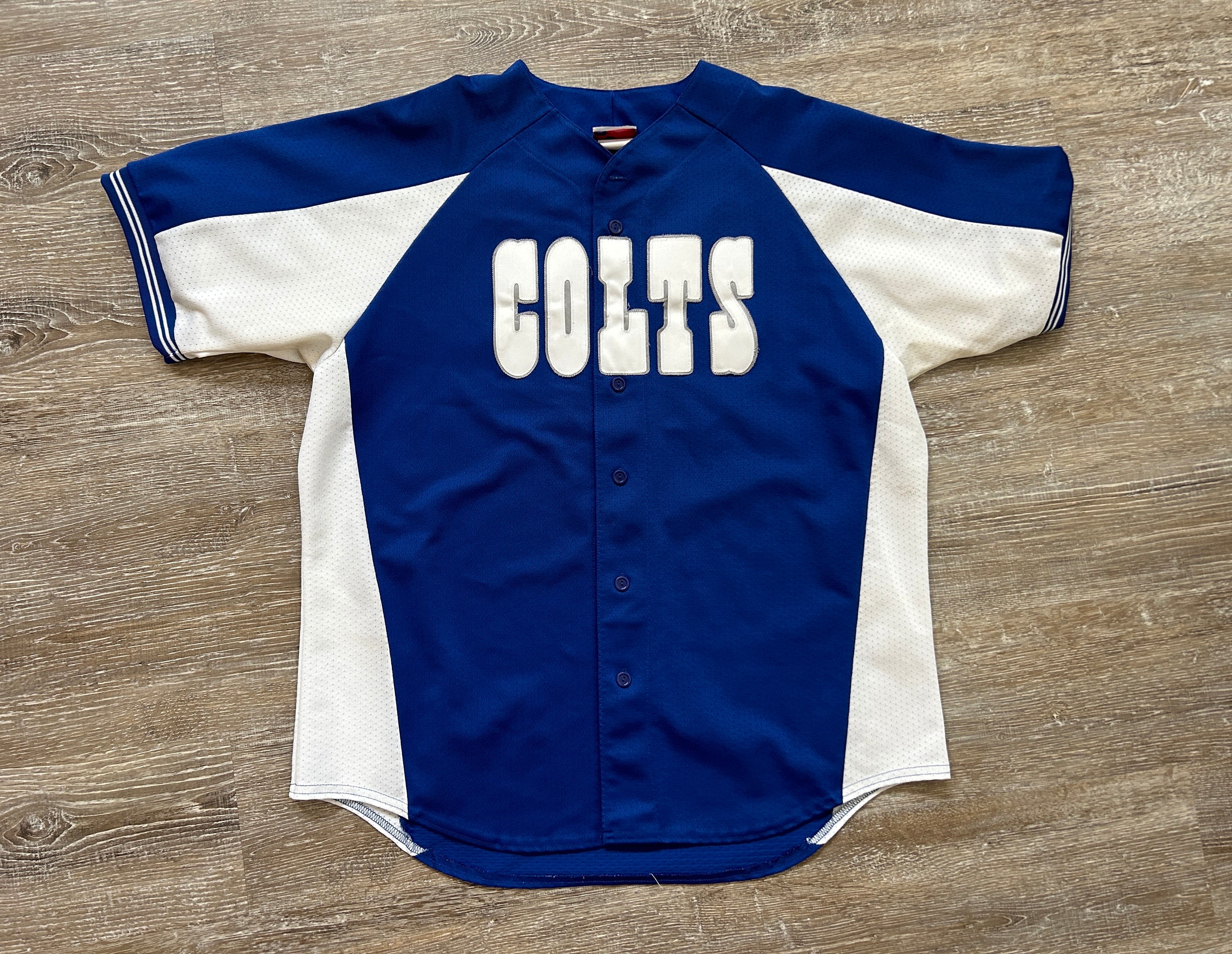 Vintage 2000s Indianapolis Colts Jersey Baseball Button up 