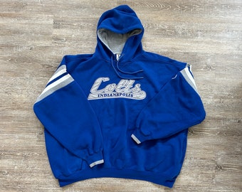 VTG 90s Indianapolis COLTS Hoodie Sweatshirt LEE Embroidered 3XL