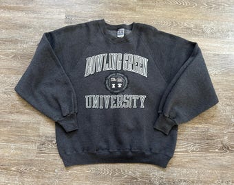 Vtg 90s Bowling Green State University Crewneck Sweatshirt Crest BGSU College
