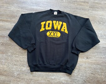 Iowa Hawkeyes Sweatshirt Vintage 90s University Jerzees Crewneck College S/M