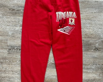 VTG Années 90 Indiana Hoosiers Pantalons décontractés Pantalons de survêtement Joggers Sweats grand UI