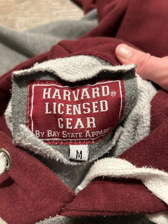 Vtg 2000s Harvard University Hoodie Sweatshirt Cr… - image 3