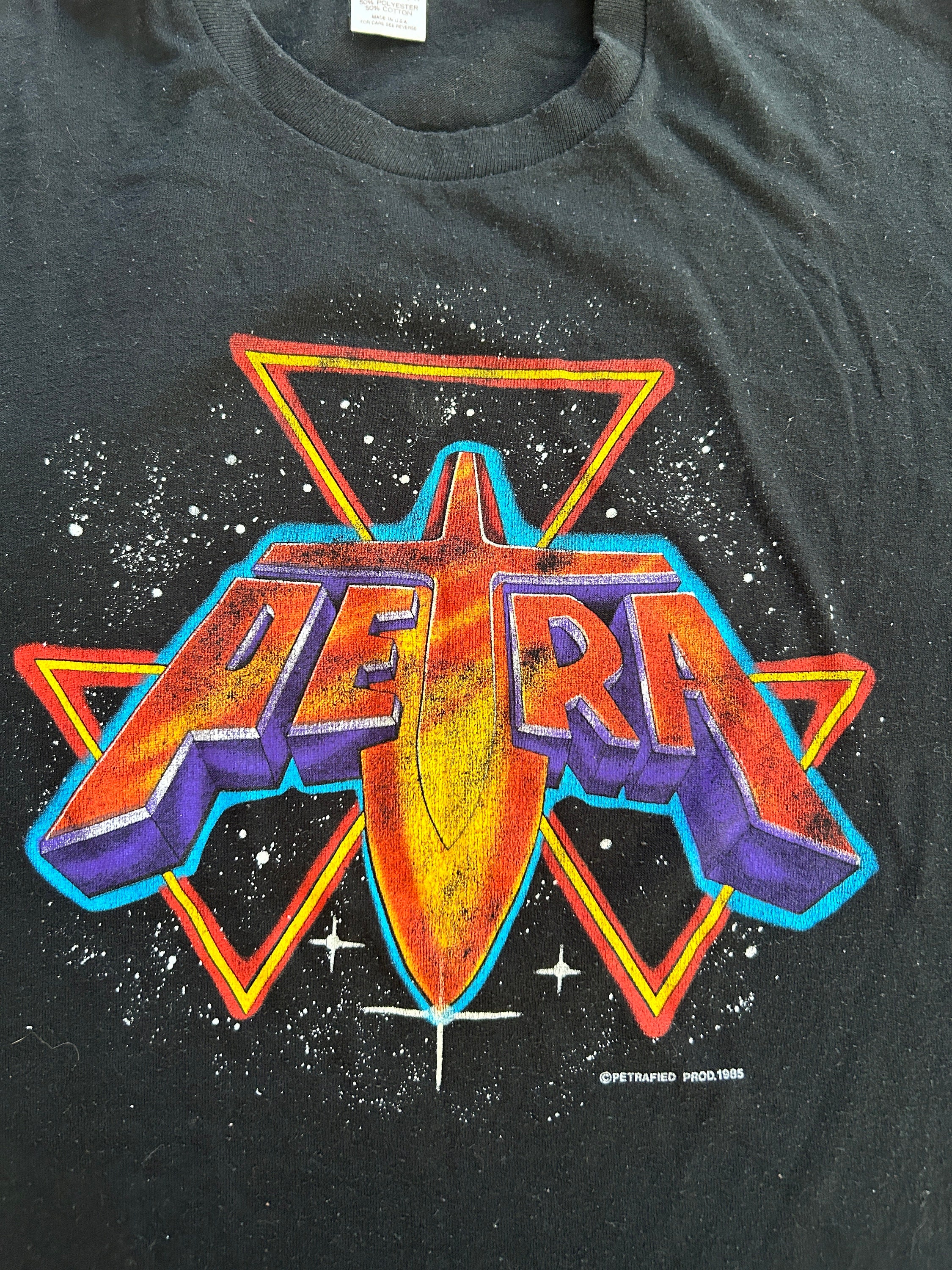Vtg 1985 PETRA Christian Rock Single Stitch Promo Band T-shirt 80s 