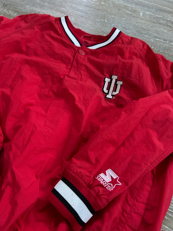 VTG 90s Indiana Hoosiers Pullover Windbreaker Jac… - image 5