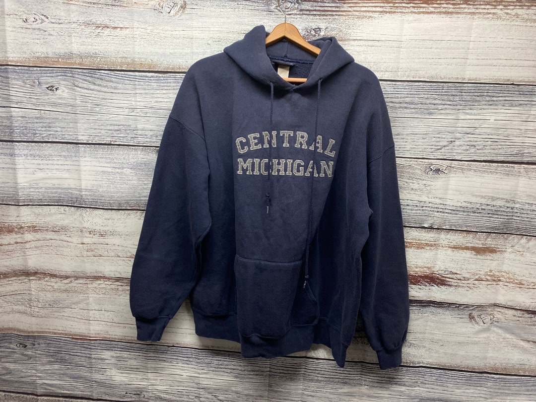 Vintage 90s Central Michigan Hooded Sweatshirt University - Etsy