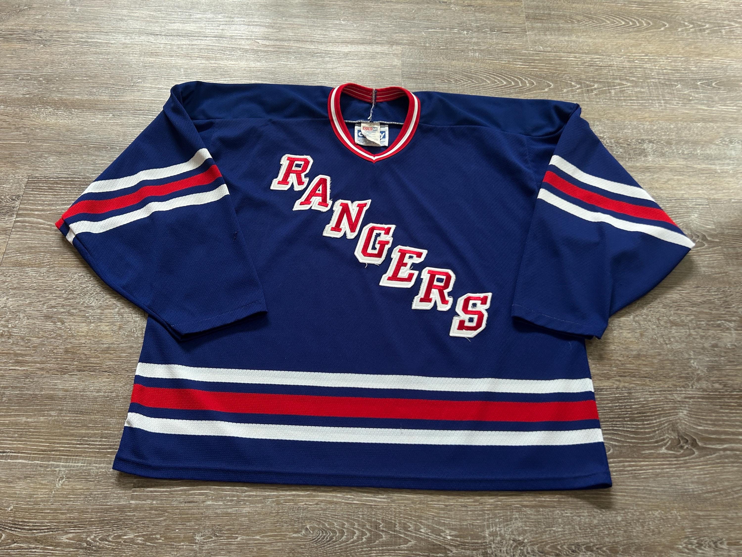 CCM NHL 90’s NYR No99 グレッキー ホッケーシャツ 紺 M Vintage 90s New York Rangers Jersey CCM Maska Cosby Blue