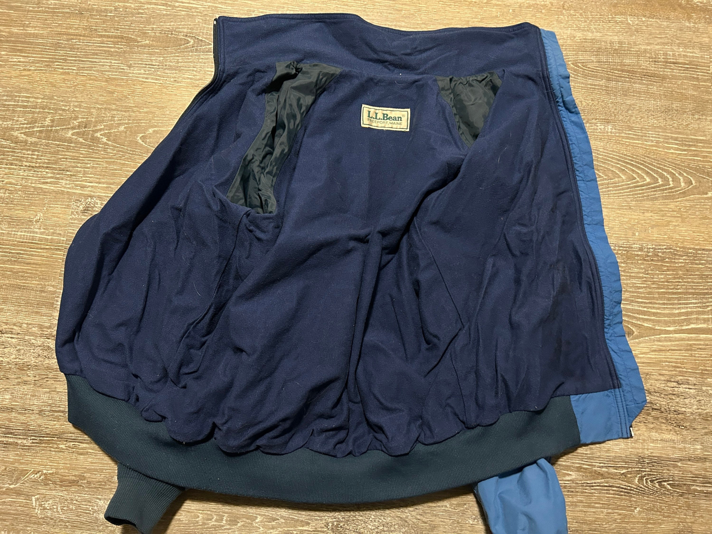 Vintage 80s LL Bean Bomber Jacket Windbreaker Lined Logo Vintage 80s LL Bean Bomber Jacket Windbreaker Lined Logo