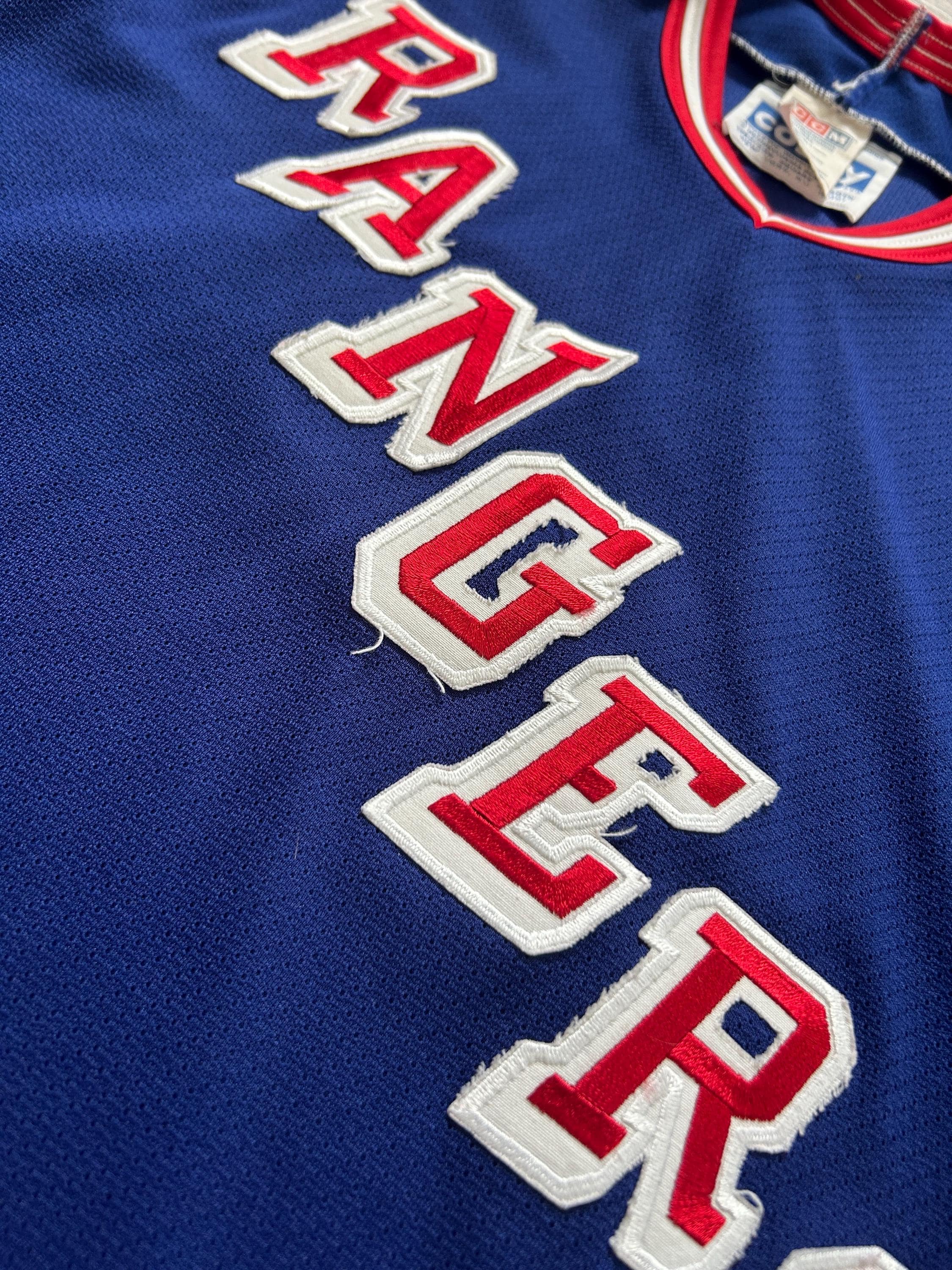 Vintage 90s New York Rangers Jersey CCM Maska Cosby Blue