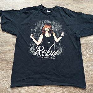 Vtg 2000s Reba Mcentire Concert Tour T Shirt Country Cities All the Woman I Am XL