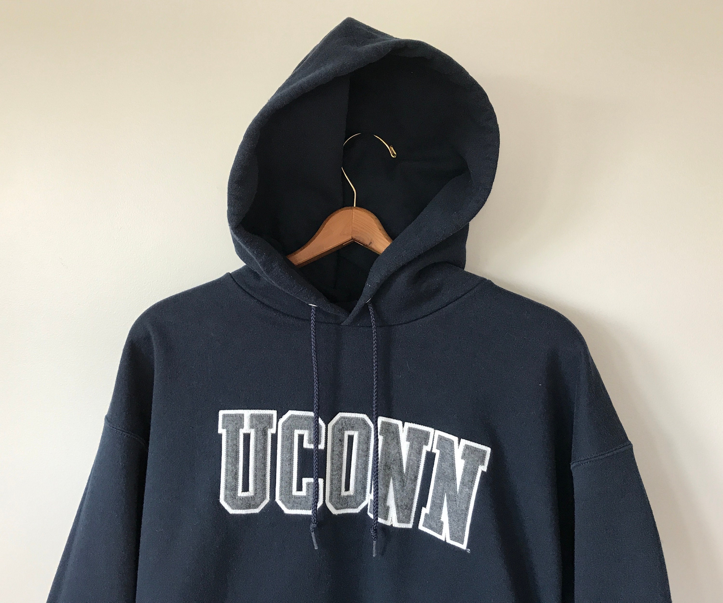 Vintage 90s UCONN Hooded Champion Sweatshirt University - Etsy Singapore