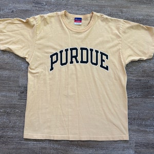 Vintage 90s Purdue Boilermakers T shirt Champion Arch Logo Football Large