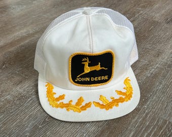 John Deere Vintage K-products Black Mesh Trucker Hat Patch
