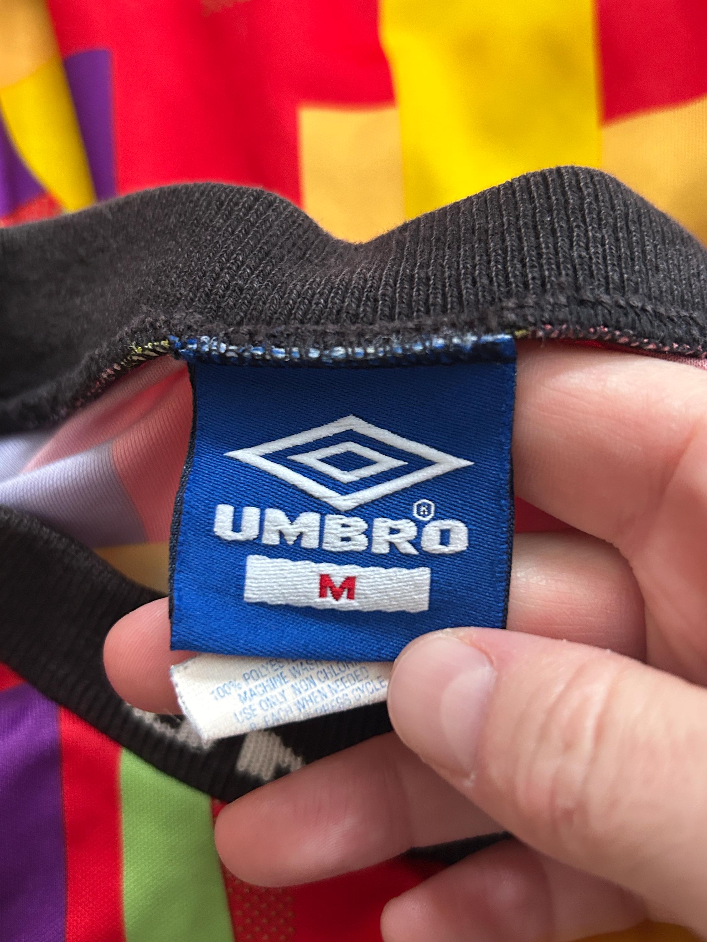 Vintage Umbro 90s Goalie Jersey Multicolor Football Soccer USA