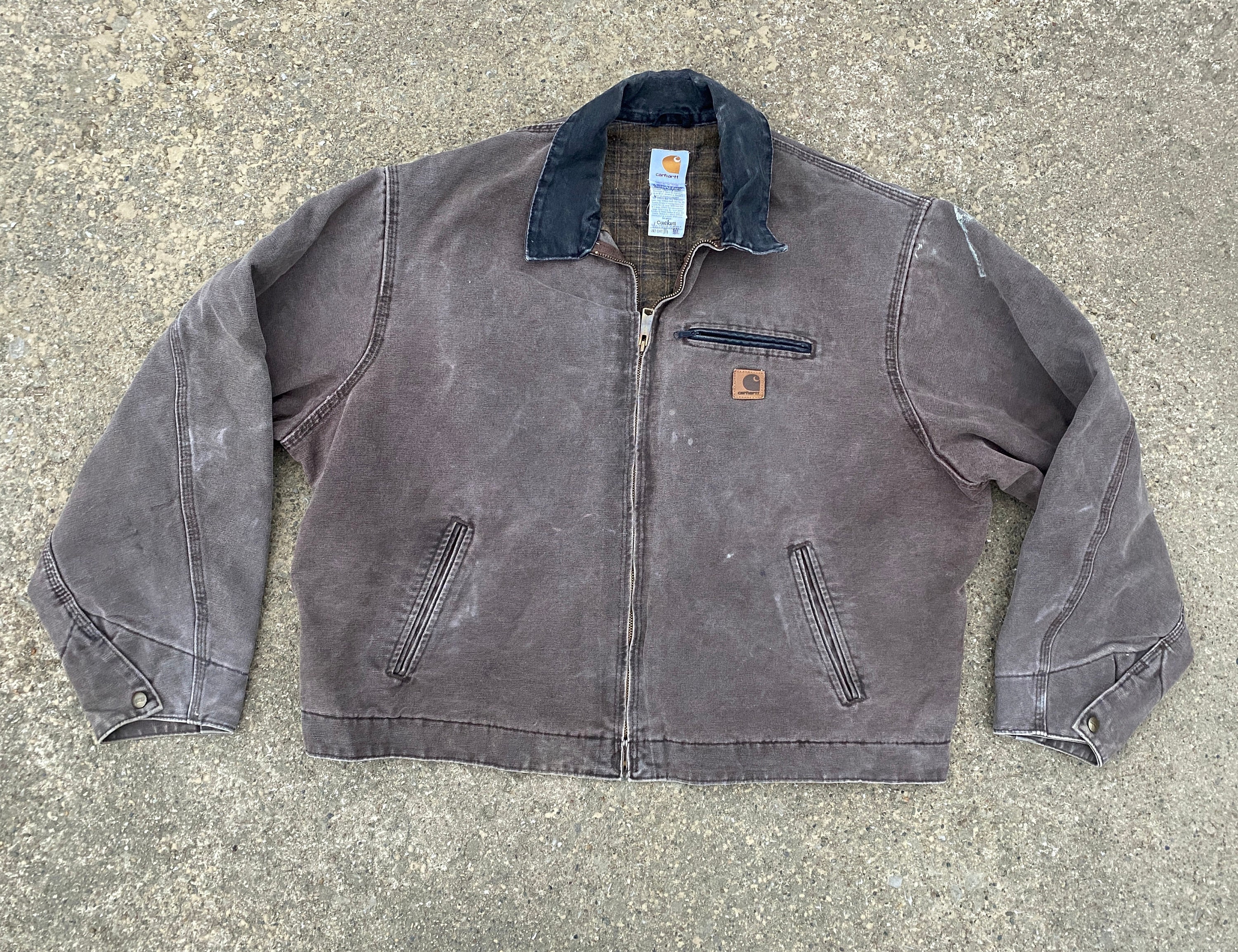 Vintage années 90 Carhartt J97 cht Detroit marron Canard Toile