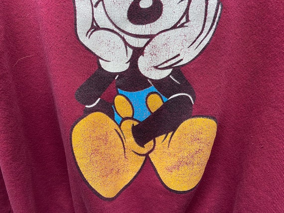 VTG 90s Mickey Mouse Logo Walt Disney World Crewn… - image 6