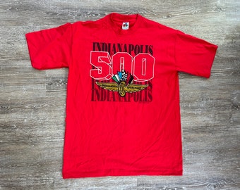 NEW VTG 90s Indianapolis 500 Racing T Shirt IndyCar Motor Speedway single stitch
