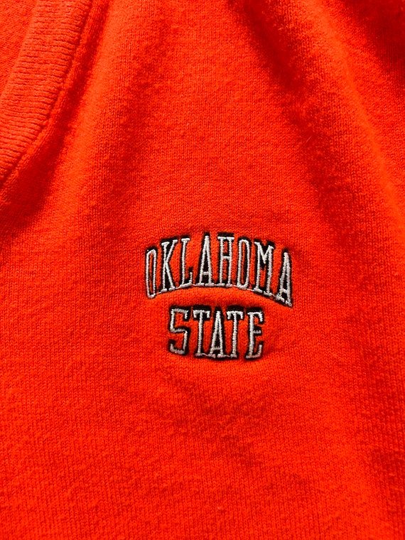 Vintage 80s Oklahoma State Cowboys V Neck Sweater… - image 5