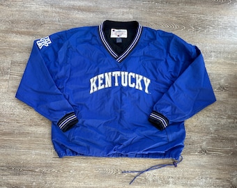 VTG 90s Kentucky Wildcats Pullover Windbreaker Jacket Embroidered Champion