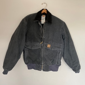 Carhartt カーハートジャケット　j165 BLK USA製 90s Carhartt Blanket Lined Black Denim Active Jacket