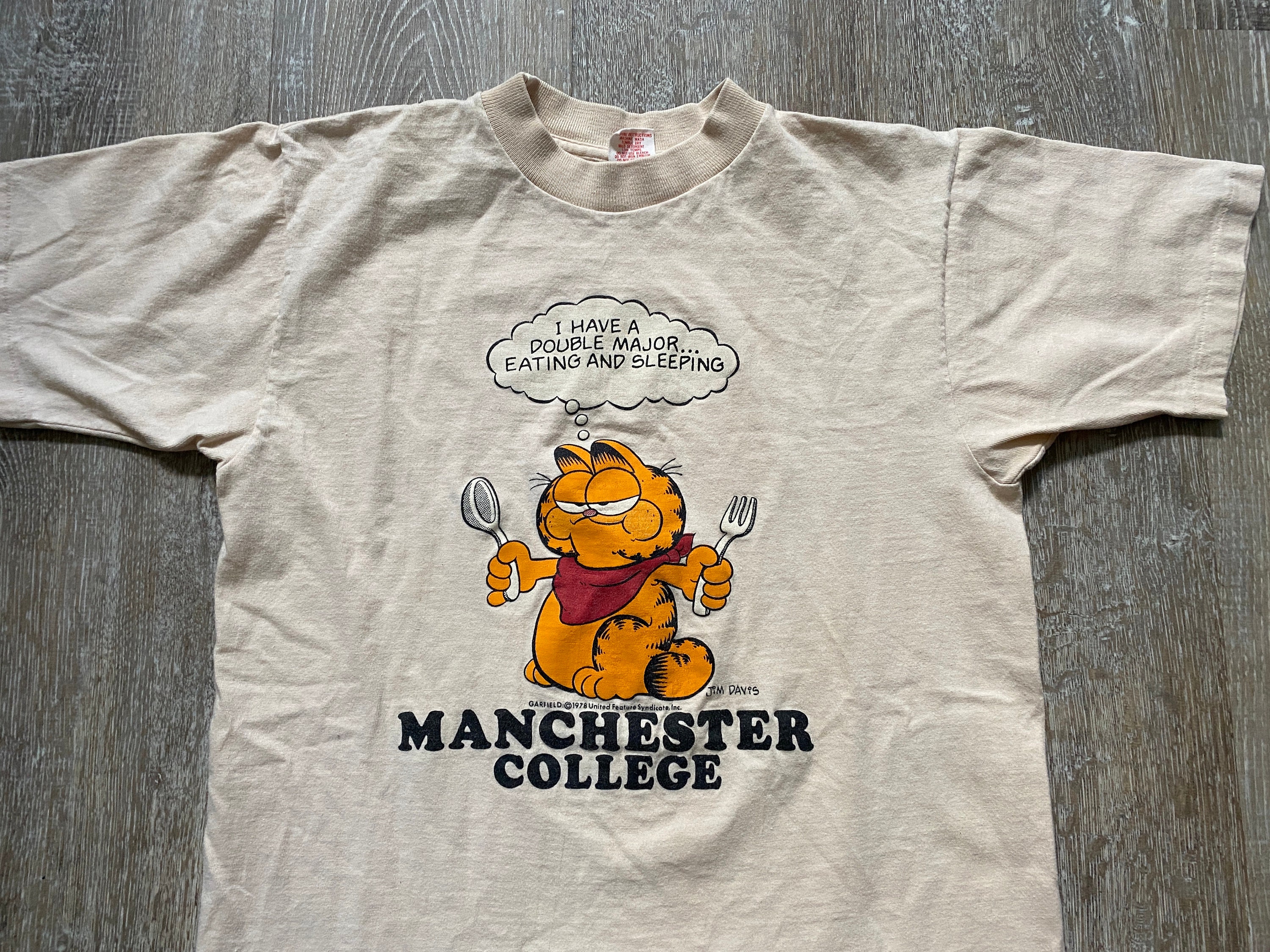  Garfield Vintage Easy Rider T-Shirt : Clothing, Shoes