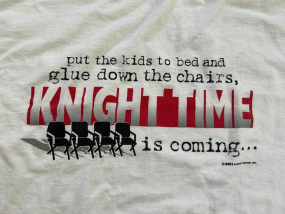 Vintage Indiana Hoosiers Basketball T Shirt IU Bobby Knight Time Coming Chair Kids to Bed View 4