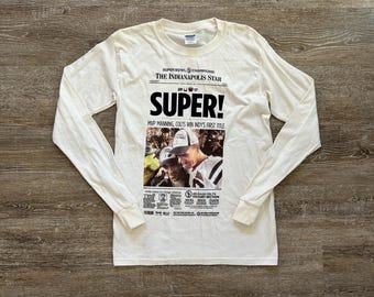 Indianapolis Colts T Shirt Super Bowl XLI Champions Gray Horseshoe