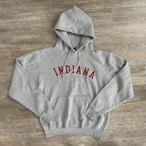 Vtg 2000s Indiana Hoosiers y2k Hoodie Sweatshirt Champion University IU Small