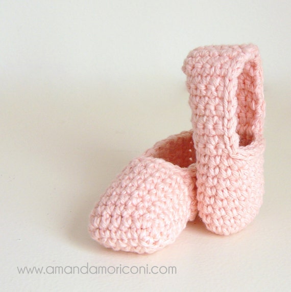 crochet baby ballet slippers