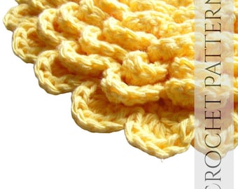 Flower Pot Holder Crochet Pattern PDF, Easy Beginner Crochet, Cottagecore Kitchen Decor, Floral Hot Pad Pattern