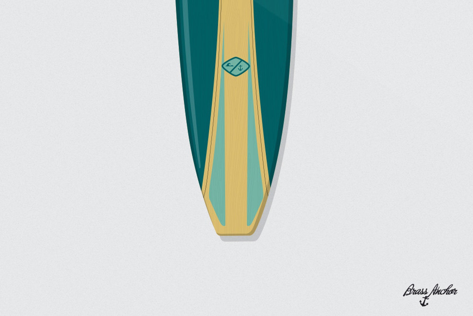 Vintage Tofino Surfboard Illustrated Print. Summer Etsy