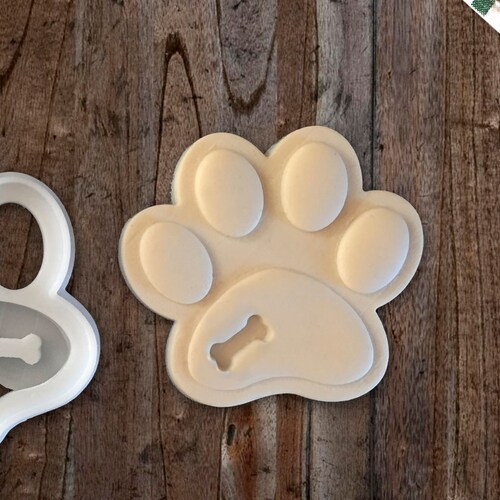 Dog Paw With Heart Print Cookie Cutter Paw Imprint Fondant Etsy