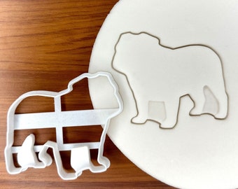British Bulldog Cookie Cutter, Dog Treat Cutter, Cupcake Topper