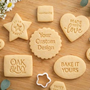 Custom Cookie Cutter or Stamp: Personalized Logo, Photo, Silhouette