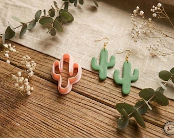 Cactus Polymer Clay Cookie Fondant Cutter Jewelry Earring Pendant Making Tool Reusable Craft Supplies