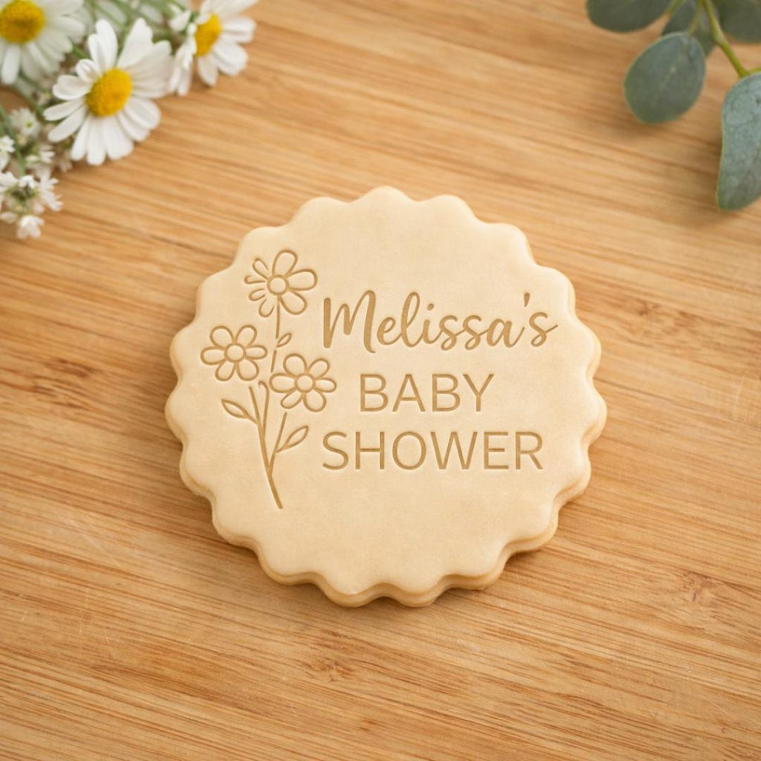Custom Baby Shower Cookie Cutter Stamp With Baby Name - Etsy