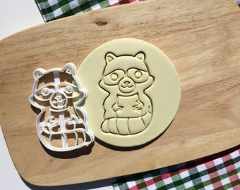 Raccoon Cookie Cutter Zoo Animal Cookie Cutter Cupcake topper Fondant Peperkoek Snijders Kerst Cadeau Idee