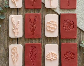 Flower Polymer Clay Stamp Texture Tool Jewelry Earring Fondant Cookie Craft Supplies Embossing Reusable
