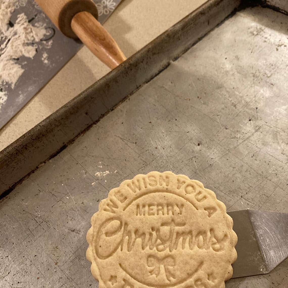 Personalized Custom Merry Christmas Cookie Stamp With Your Etsy