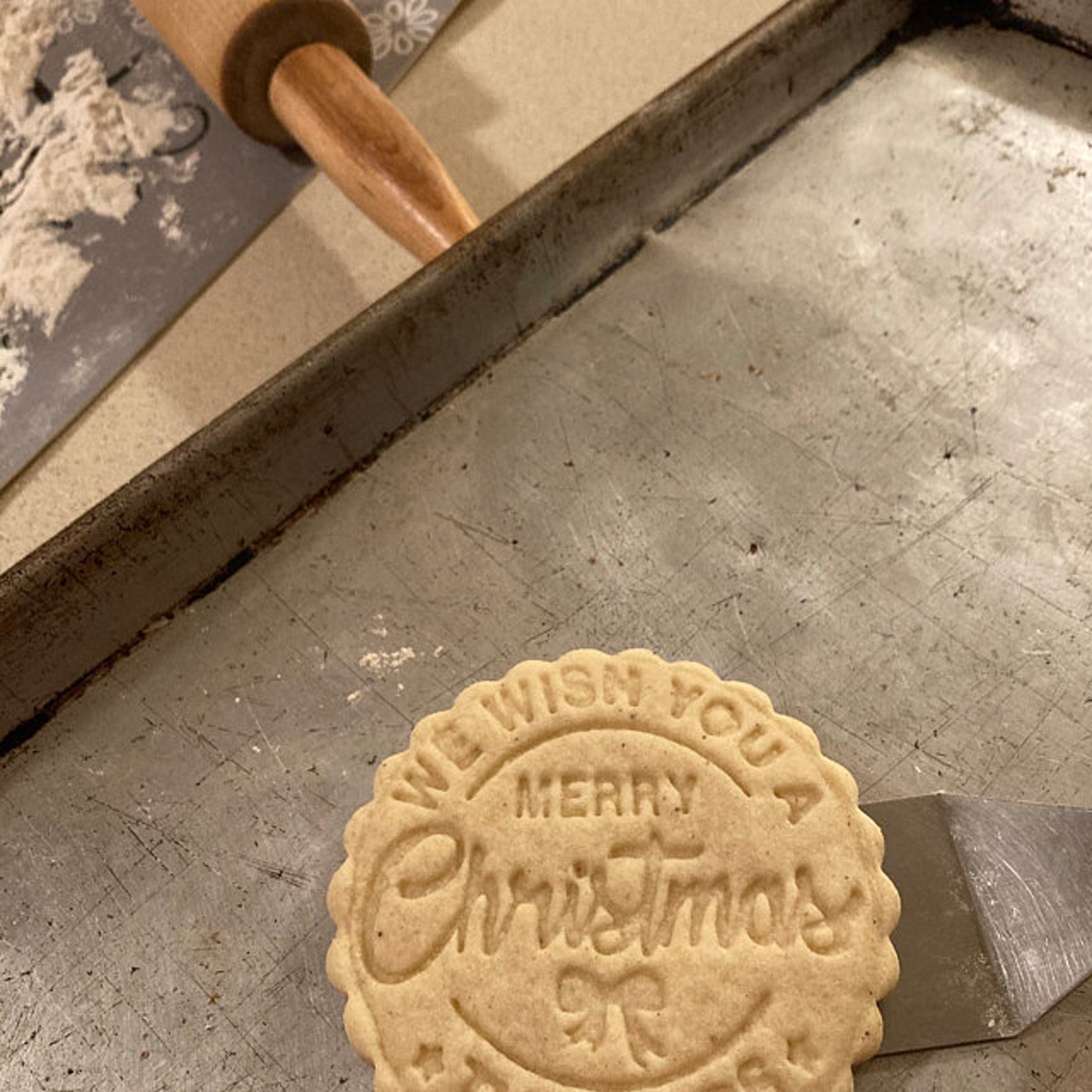 Personalized Custom Merry Christmas Cookie Stamp With Your Etsy