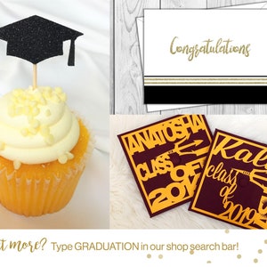 Custom Graduation Cap Topper: Grad Cap Topper, School Name, School ...