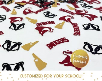 Custom Collegiate Confetti- School Colors, School Mascot, School Logo, College Graduate, College Bound