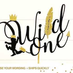Wild One Cake Topper- Where the wild Things Are, Children's Book, Max, First Birthday