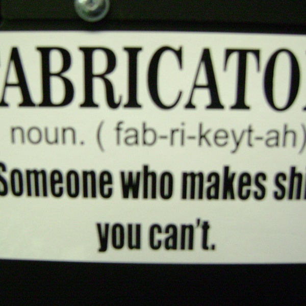 Fabricator sticker