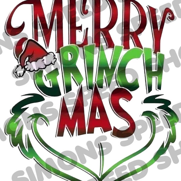 Ready To Press DTF Merry Grinch Mas Direct to Film Transfer DTF Prints