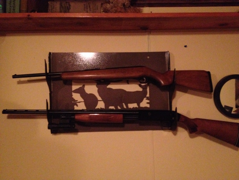 Gun Rack Metal 2 Gun Plasma Cut Gun Rack Etsy